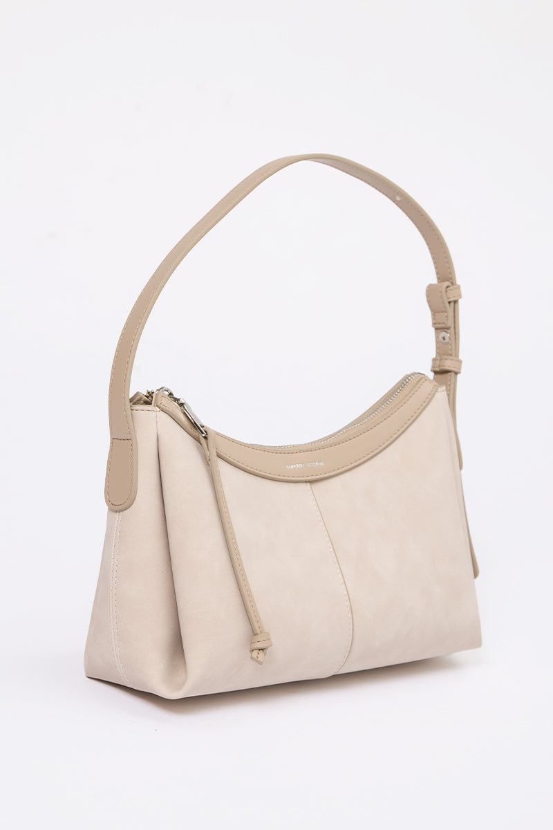 Sienna Shoulder Bag in Stone