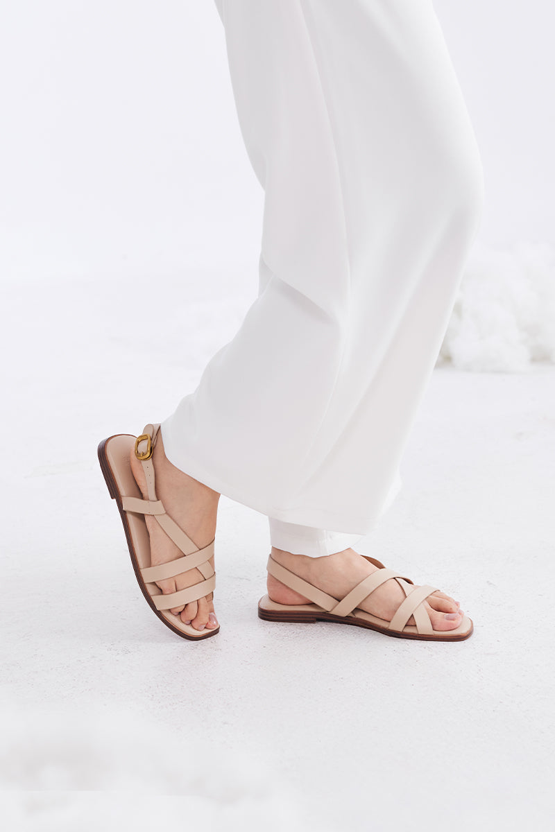 Skye Strappy Cloud Sandals Nude