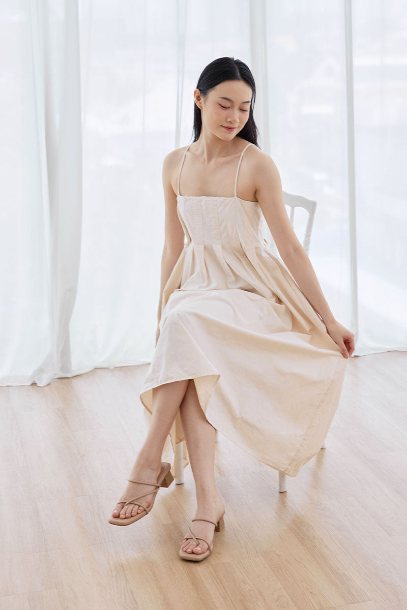 Sonder Strappy Cloud Heels in Nude