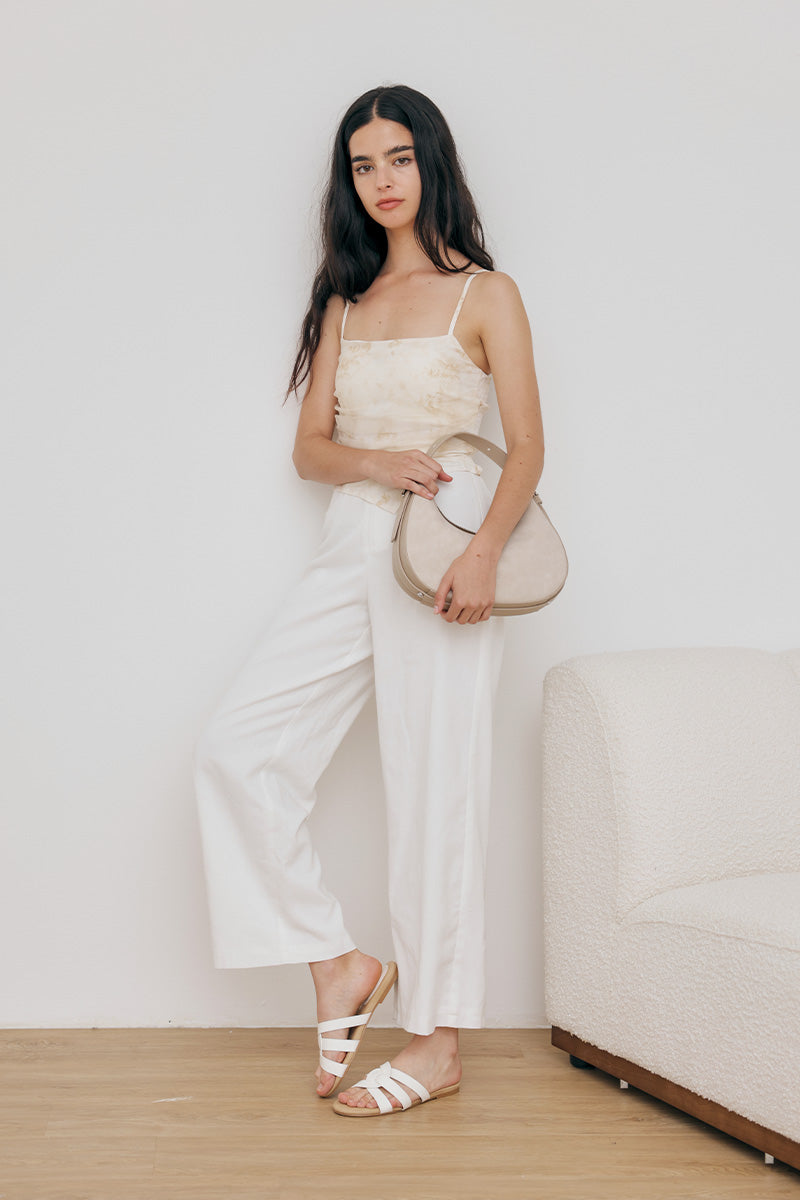 Velia Interlocking Sliders in White