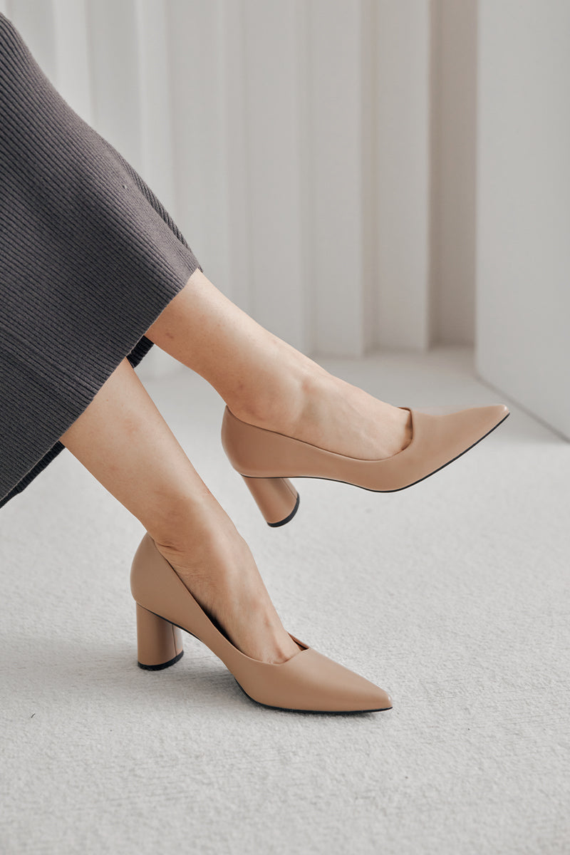 Waldof Block Heels in Nude