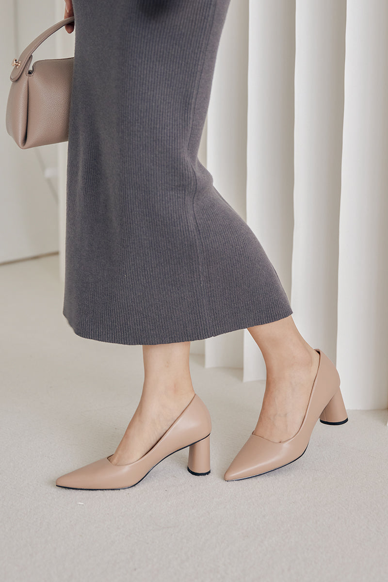 Waldof Block Heels in Nude