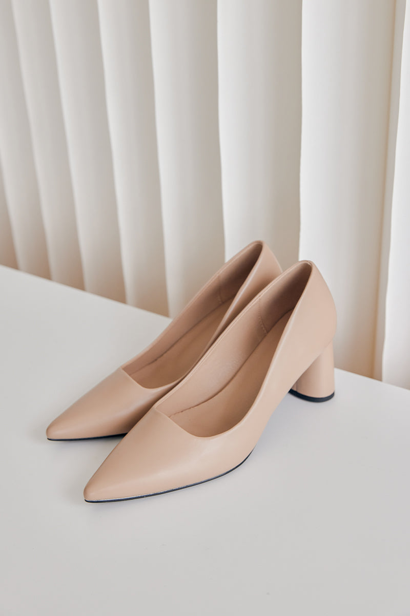 Waldof Block Heels in Nude