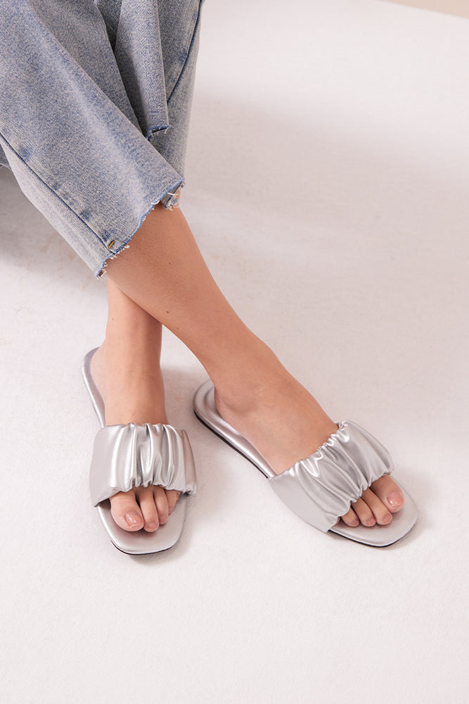 
                  
                    Willow Sliders in Silver
                  
                