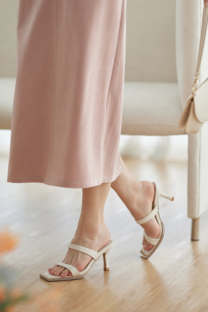 
                  
                    Claude Architectural Heels in Chalk
                  
                