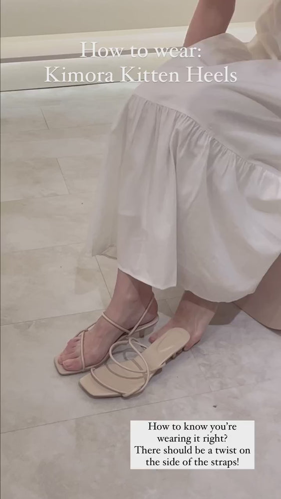 
                  
                    Load and play video in Gallery viewer, Kimora Kitten Heel Sandals in Pale Taupe
                  
                