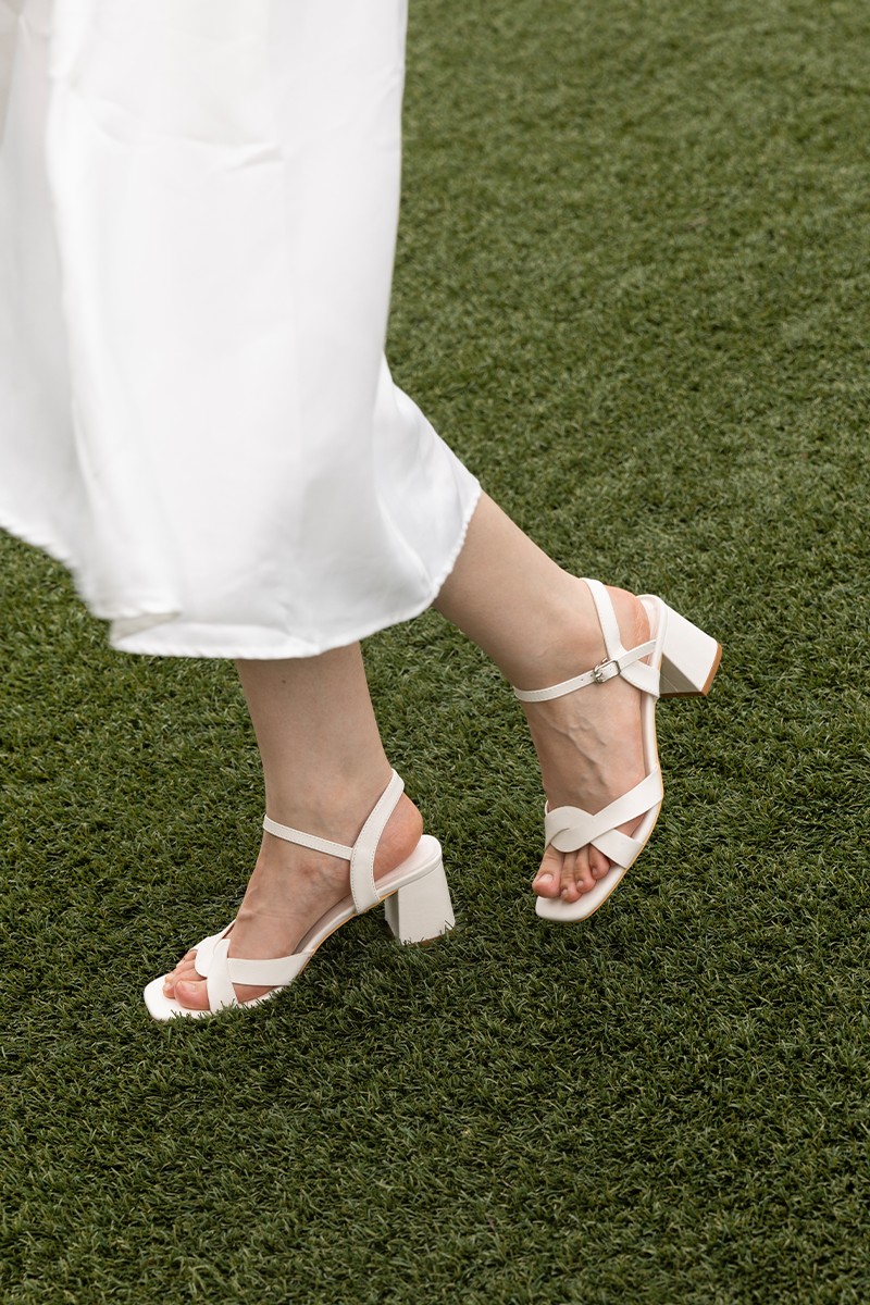 Thoren Sandal Heels in Cream