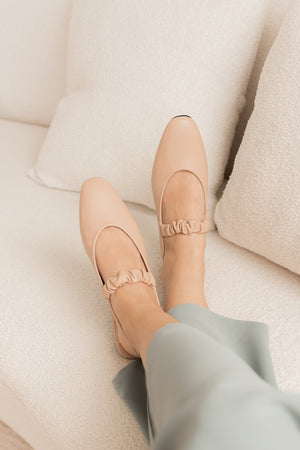 
                  
                    Alaia Ruching Flats in Nude
                  
                