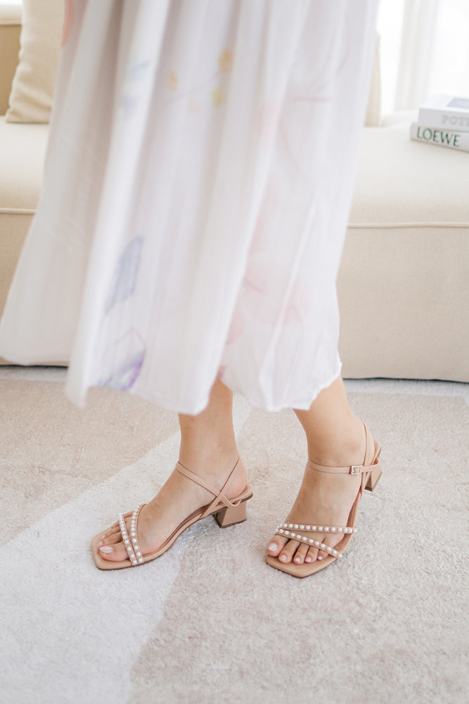 
                  
                    Alessia Pearl Sandals in Nude
                  
                