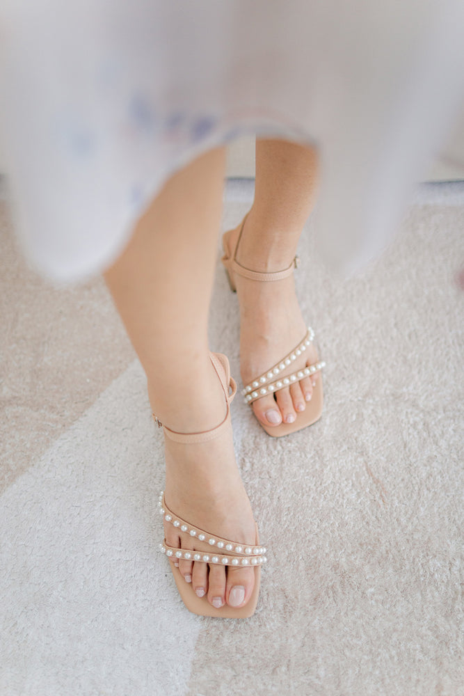 
                  
                    Alessia Pearl Sandals in Nude
                  
                