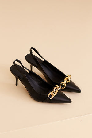 
                  
                    Chiara Chain Heels in Black
                  
                