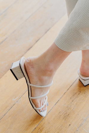 
                  
                    Bella Strappy Heels in Linen Cream
                  
                