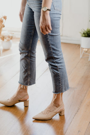 
                  
                    Holly Slingback Heels in Nude
                  
                