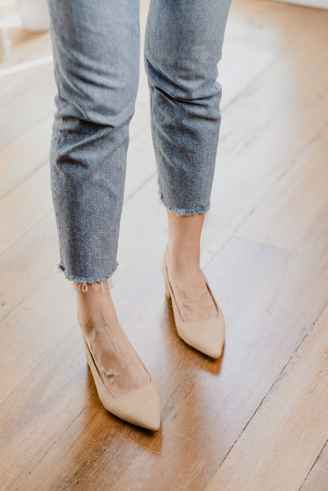 
                  
                    Holly Slingback Heels in Nude
                  
                