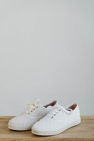 
                  
                    Dakota Swiss Dots Sneakers in White
                  
                