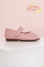 Dahlia Scallop Covered Shoes in Pink Kids