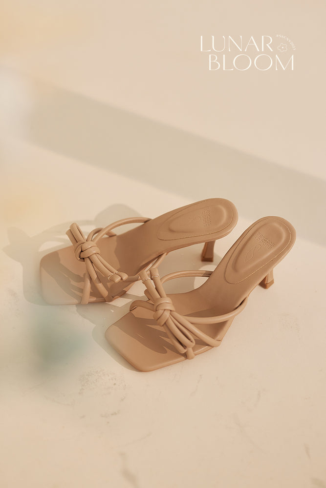 
                  
                    Delaney Knotted Ribbon Heels in Caffe
                  
                