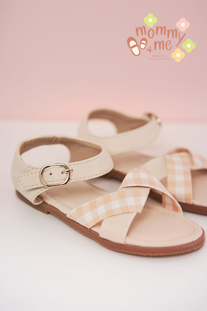 
                  
                    Ginny Gingham Sandals in Cream Kids
                  
                