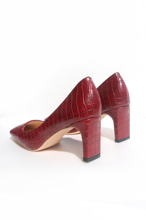 
                  
                    Bobbi Heels in Crocodile Wine
                  
                
