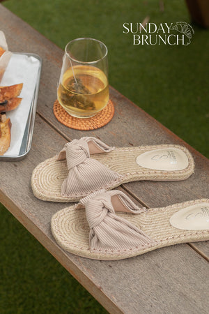 
                  
                    Ibiza Knotted Espadrilles Sliders in Nude
                  
                