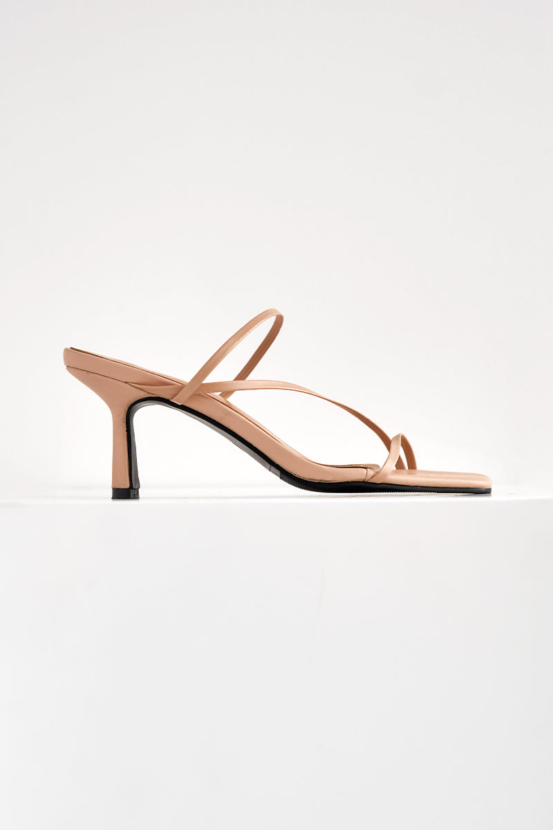 Lyla Strappy Heels in Nude