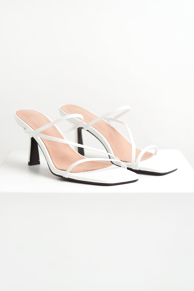 ZARA White Real Leather High Heel Sandals, Women's Fashion, Footwear, Heels  on Carousell