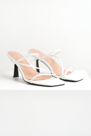 
                  
                    Lyla Strappy Heels in White
                  
                
