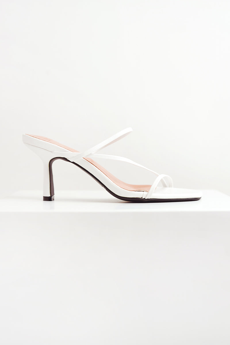 Lyla Strappy Heels in White