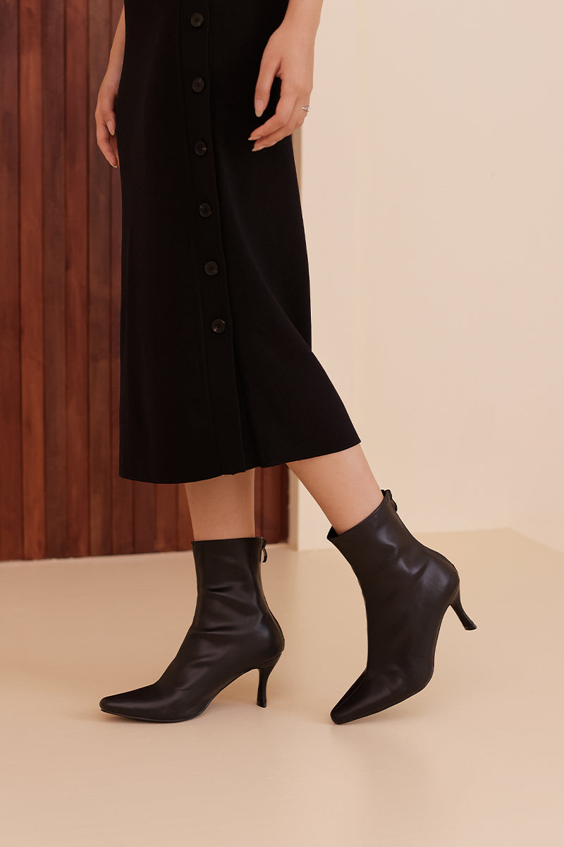 Rayne Blade Heel Ankle Boots in Black