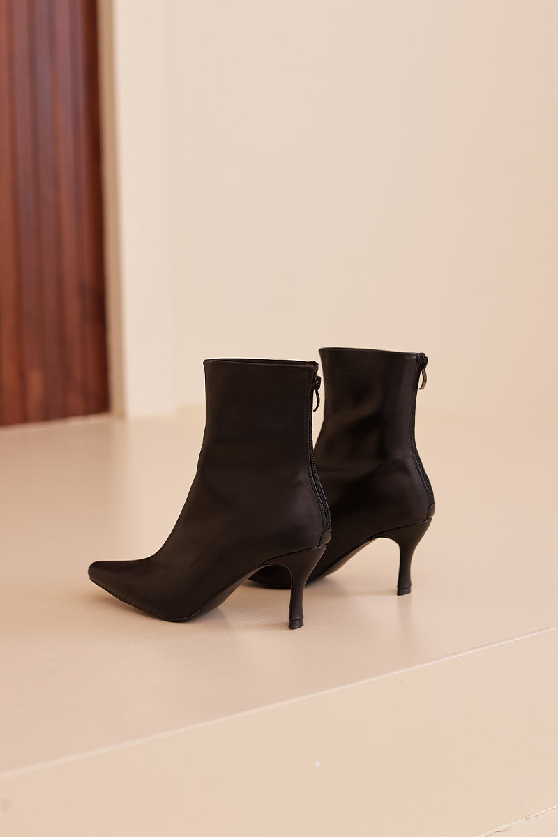 Rayne Blade Heel Ankle Boots in Black