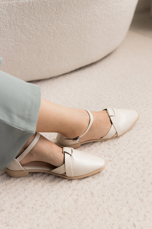 
                  
                    River Weaved Flats in Cream
                  
                