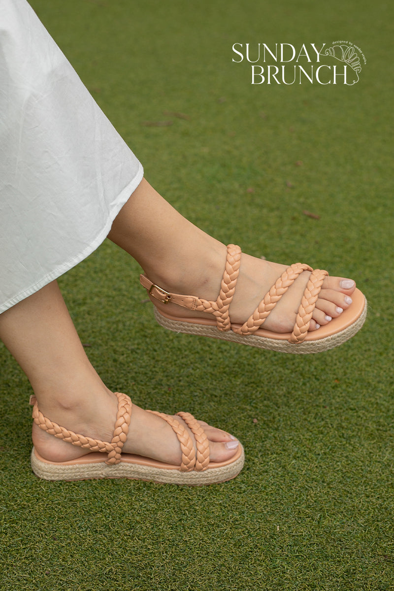 Rue Espadrilles Platform Sandals in Nude