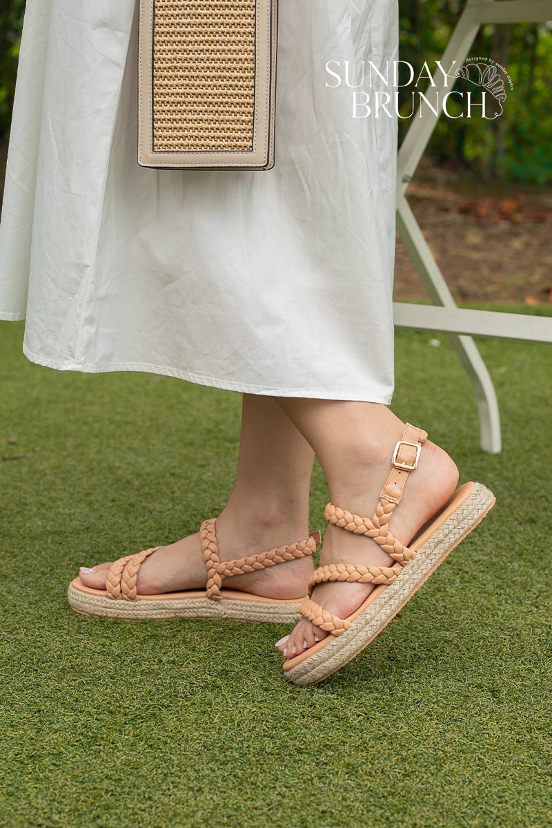 Rue Espadrilles Platform Sandals in Nude