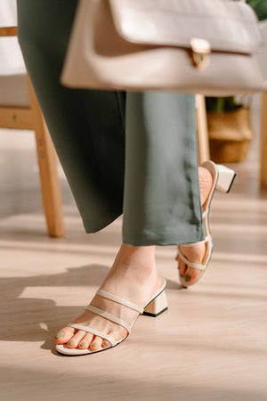 
                  
                    Sophie Strappy Heels in Cream
                  
                