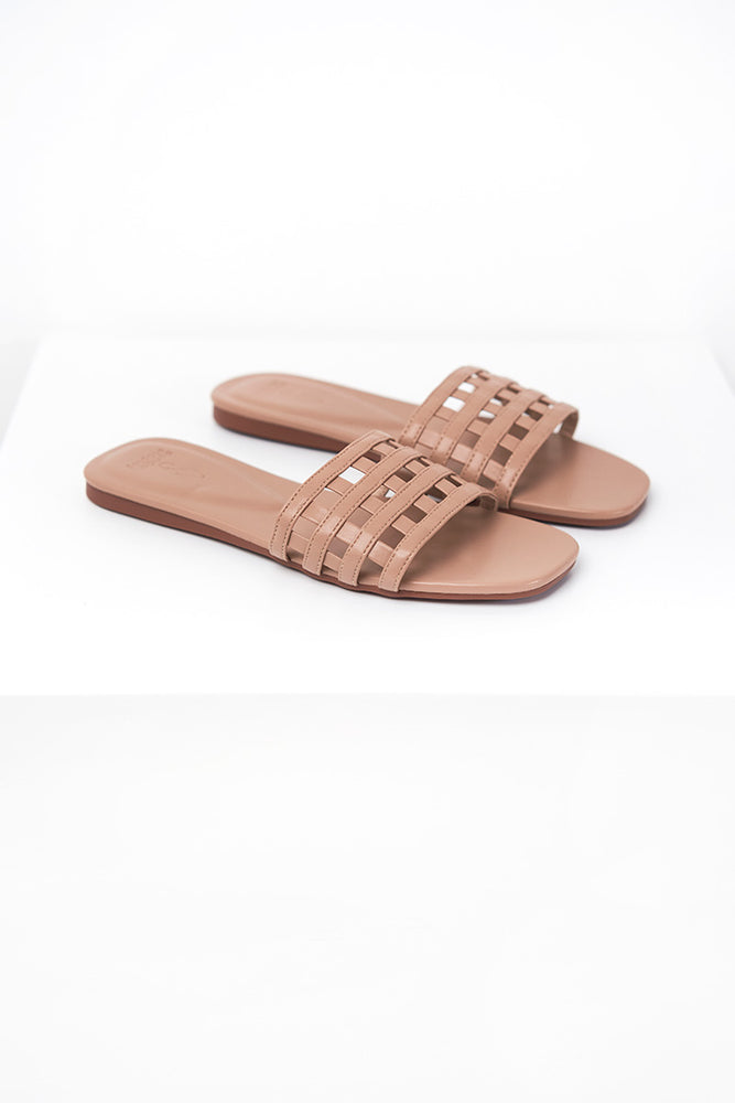 Tahani Grid Sliders in Nude