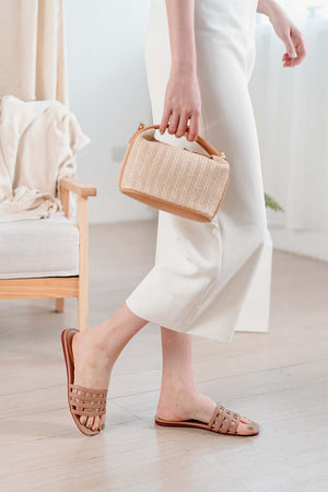 
                  
                    Tahani Grid Sliders in Nude
                  
                