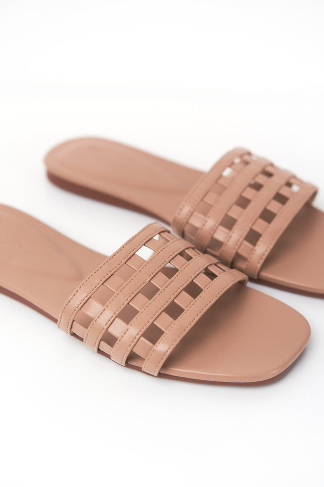 
                  
                    Tahani Grid Sliders in Nude
                  
                