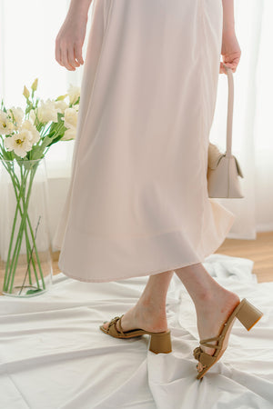 
                  
                    Waverly Ruched Heels in Taupe
                  
                