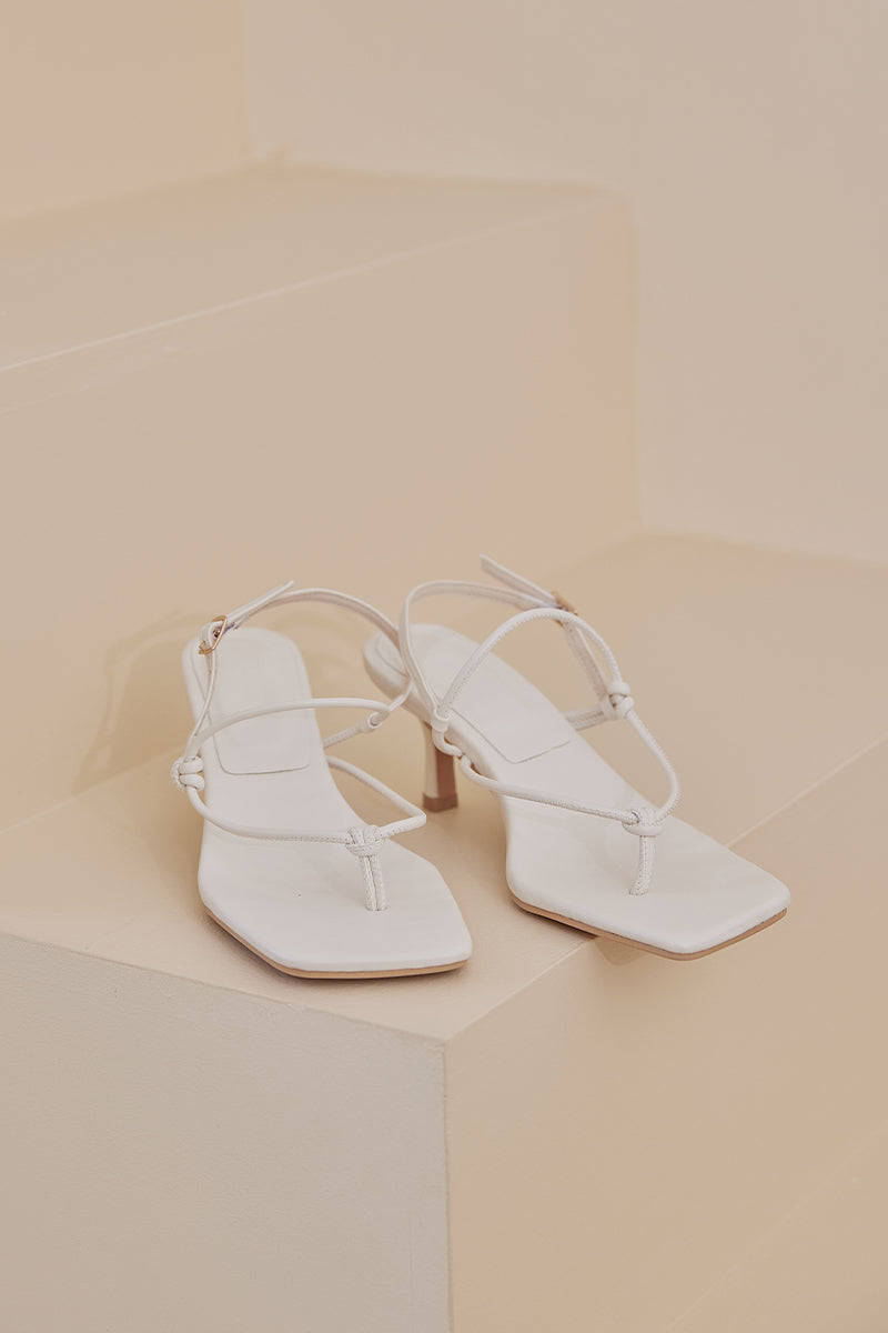 Wynn Slingback Thong Sandals in White