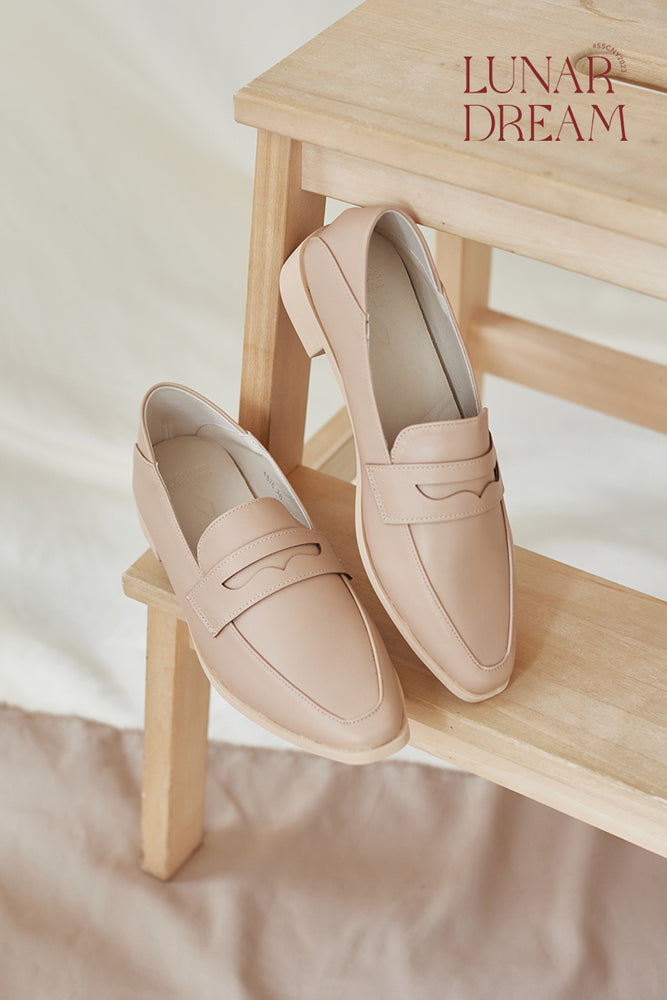 
                  
                    Avery Penny Loafers in Nude
                  
                