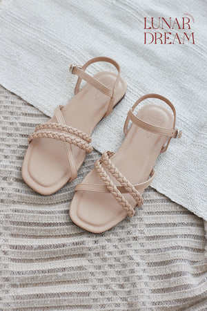 
                  
                    Carmeen Braided Flat Sandals in Nude
                  
                