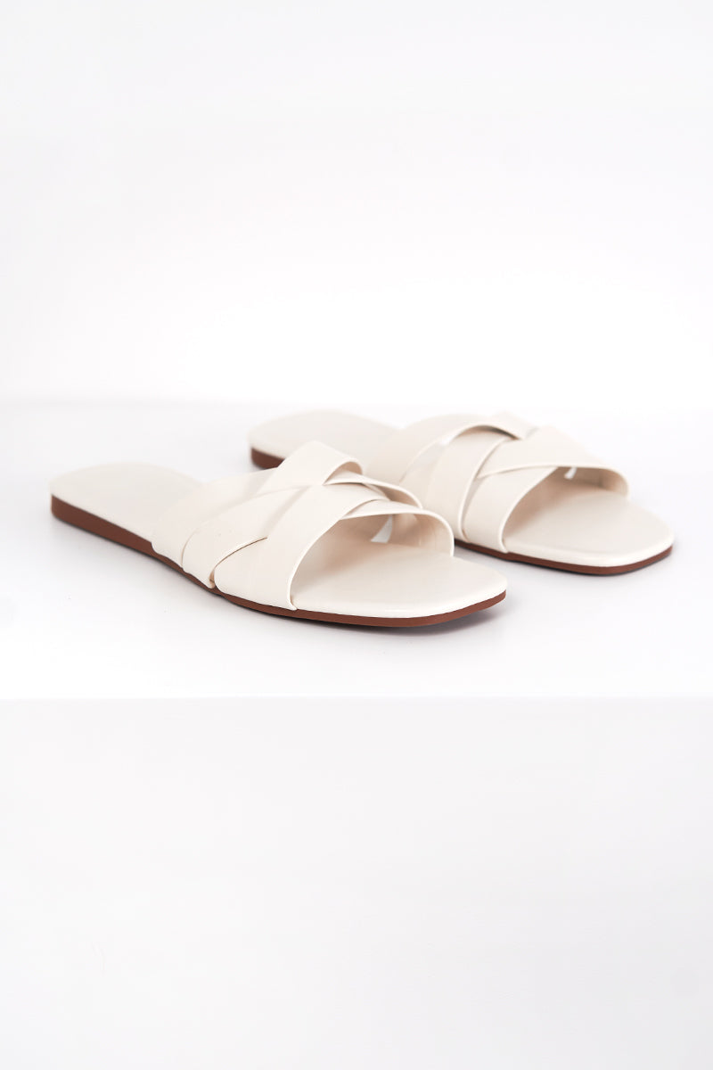 Elodie Sliders in Cream