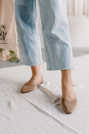 
                  
                    Chloe Flats in Nude
                  
                